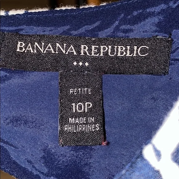 Banana Republic blue and white jacquard dress - Picture 2 of 8